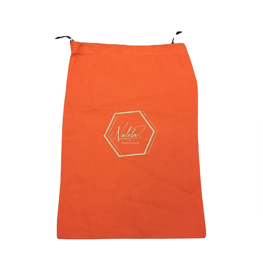 Nalebe by Amina Means Orange Drawstring Dust bag Garment bag Soft Material